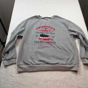 Griswold Family Christmas Tree Farm Sweatshirt Unisex XL Grey Excellent Graphic